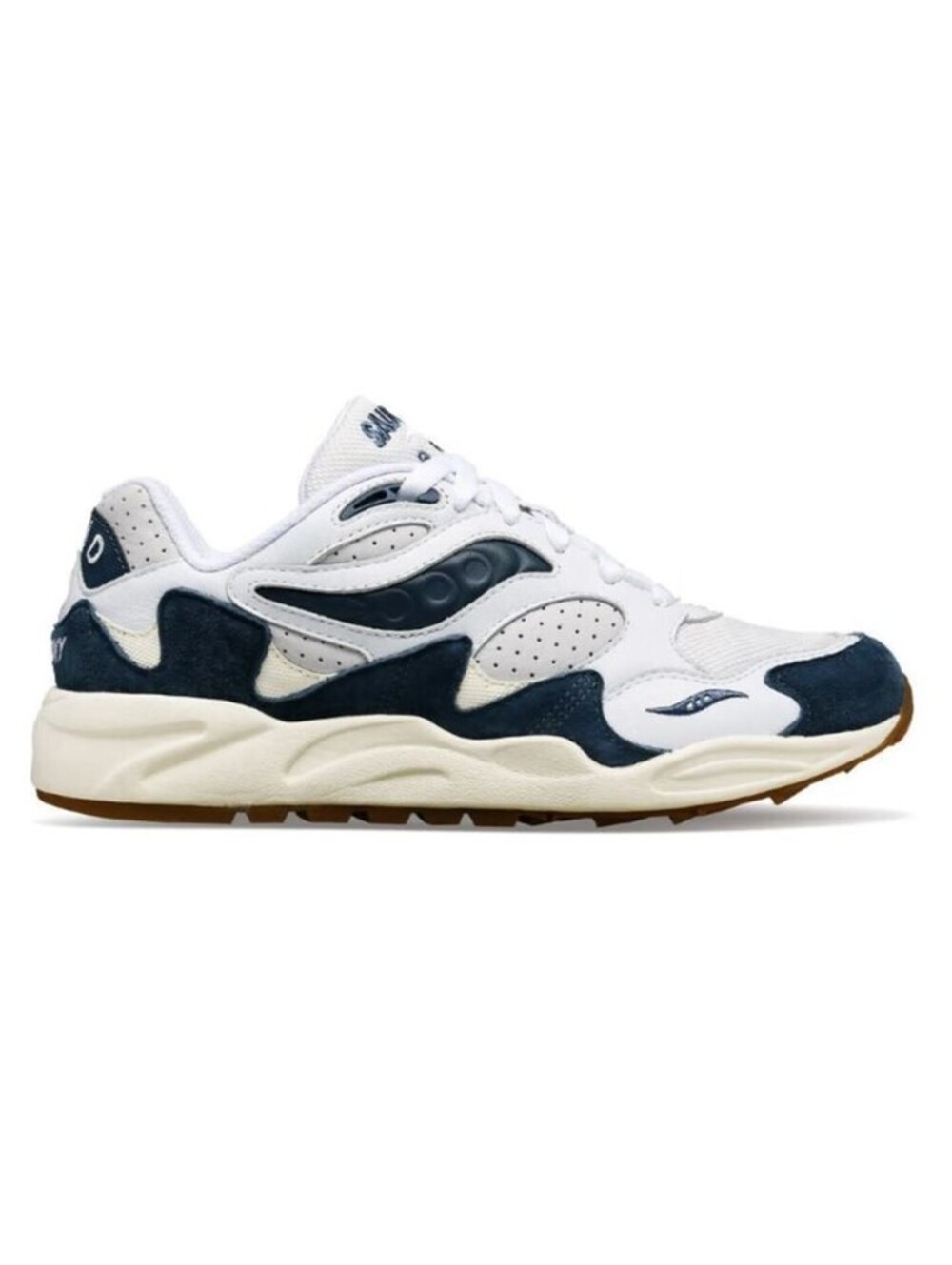 Saucony Grid Shadow 2 Ivy Prep - White Navy - Mens Sz 12 Shoe